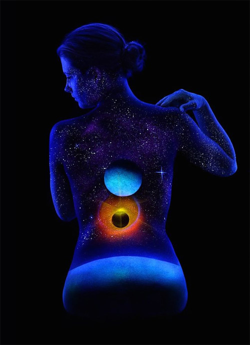 John Poppleton bodyscapes space sky black light photography