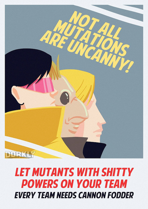 X-Men PSAs illustrations featured