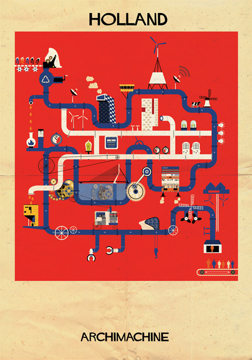 Federico Babina Archimachine illustrations