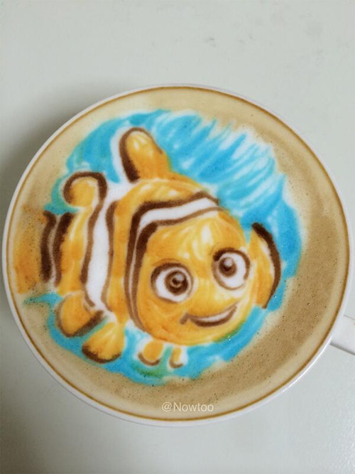 nowtoo sugi colored latte art featured