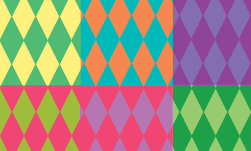 colorful diamond patterns