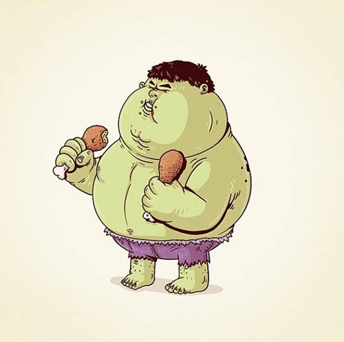 Alex santos fat chunky cartoon superheroes featured