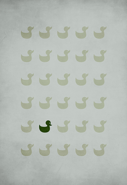 The Ugly Duckling  minimalist illustration sinch