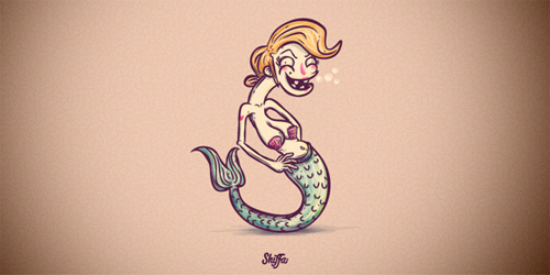 Siren Shiffa 36 Days of Type typography illustration