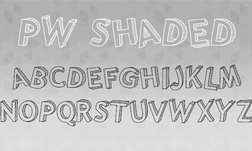 Shade free drop shadown fonts