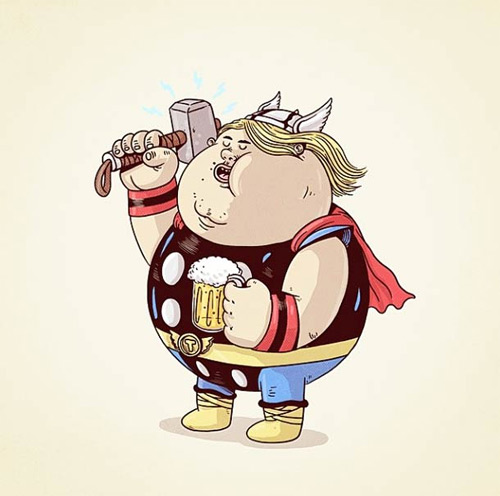 Alex santos fat chunky cartoon superheroes featured