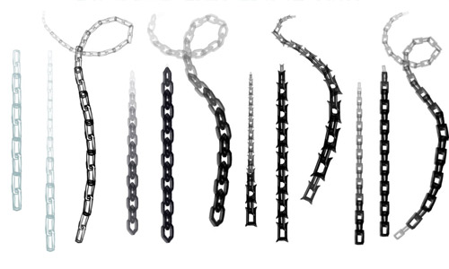 spikes chain photoshop brushes free