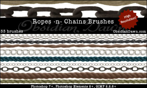 ropes chain photoshop brushes free