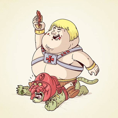 Alex santos fat chunky cartoon superheroes featured