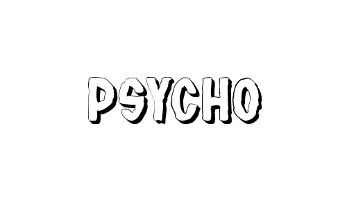 psycho  free drop shadown fonts