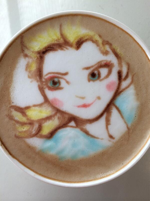 nowtoo sugi colored latte art featured