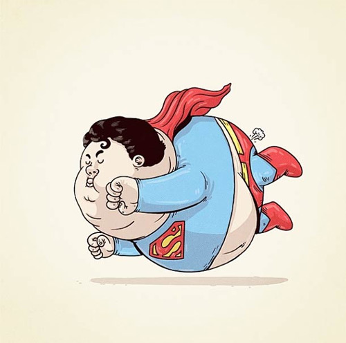 Alex santos fat chunky cartoon superheroes featured