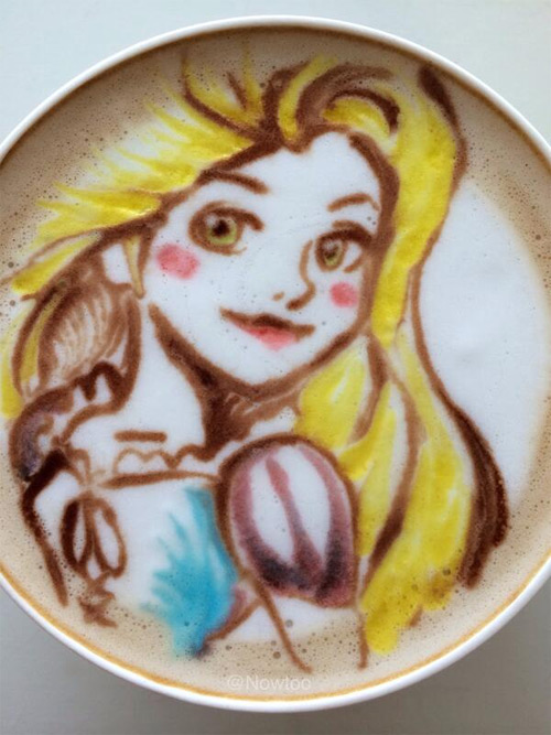 nowtoo sugi colored latte art featured