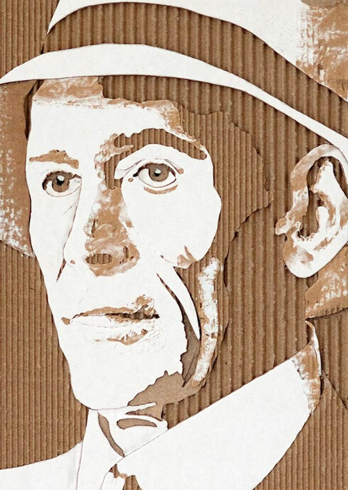 giles oldershaw carving cardboard portraits featured