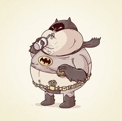 Alex santos fat chunky cartoon superheroes featured