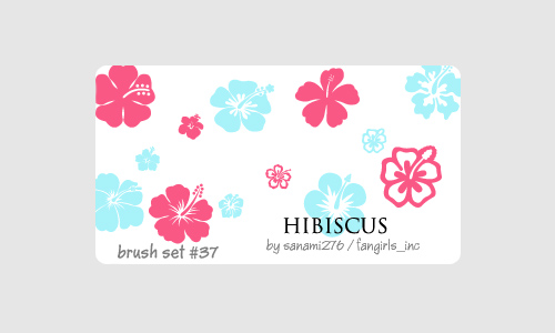 Cute free hibiscus brushes