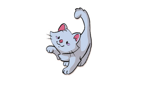 Cute white cat icon free