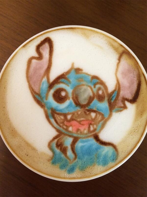 nowtoo sugi colored latte art featured