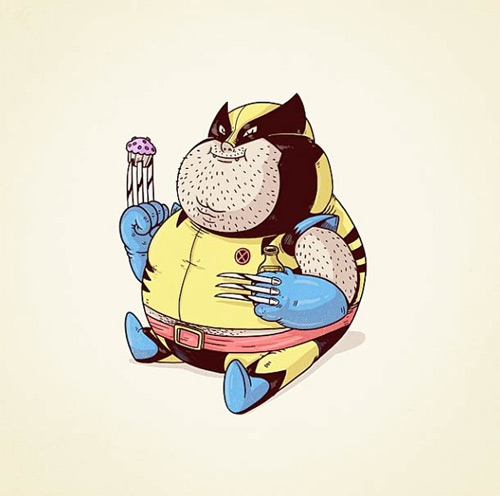 Alex santos fat chunky cartoon superheroes featured