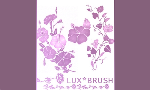 Elegant  free hibiscus brushes