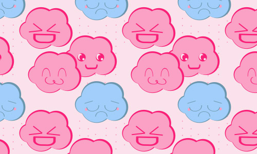 emoticon clouds patterns free