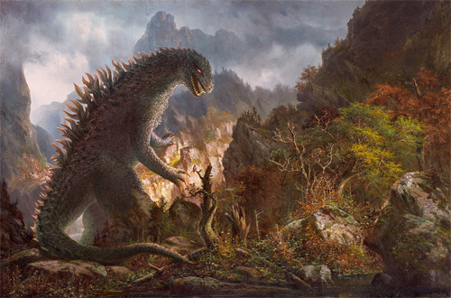 Oliver Wetter featured The Ancient Kaiju Project landscape paintings