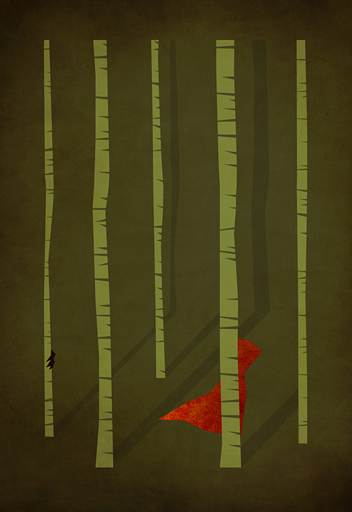 Little Red Riding Hood  minimalist illustration sinch