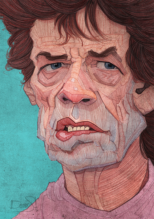 Sir Mick Jagger caricature Stavros Damos featured 