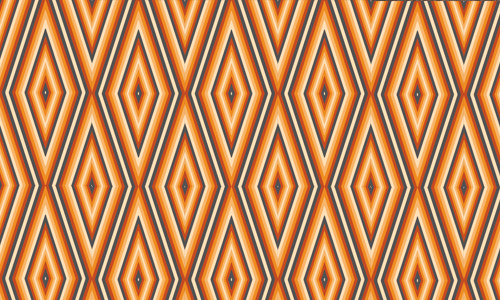 Retro orange diamond patterns