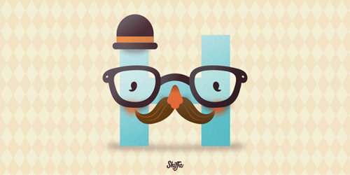 Hipster Shiffa 36 Days of Type typography illustration