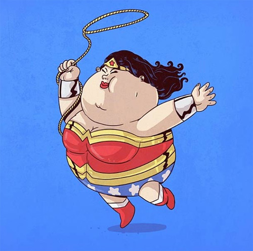 Alex santos fat chunky cartoon superheroes featured