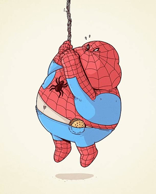 Alex santos fat chunky cartoon superheroes featured