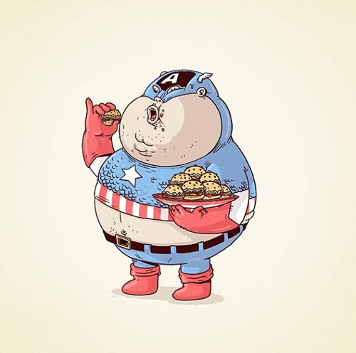 Alex santos fat chunky cartoon superheroes featured