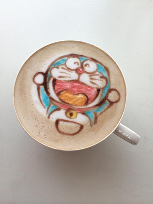 nowtoo sugi colored latte art featured