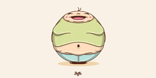 Obese Shiffa 36 Days of Type typography illustration