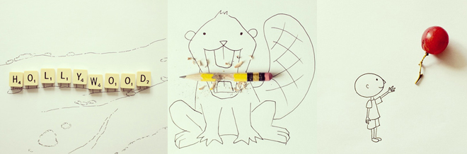 Quirky Drawings Matched Humorously With Everyday Things