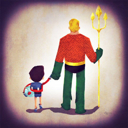 Aquadad Andry-Shango Super families illustrations