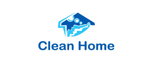 clean home logo design