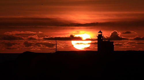 lighthouse sunset wallpaper HD