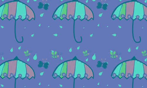 Rainy umbrella pattern