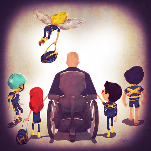 X-men Andry-Shango Super families illustrations