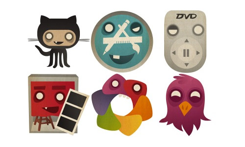 Artistic monster icons