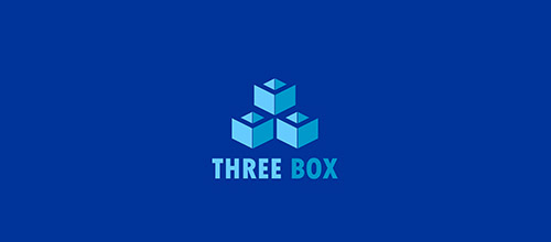 blue box logo designs