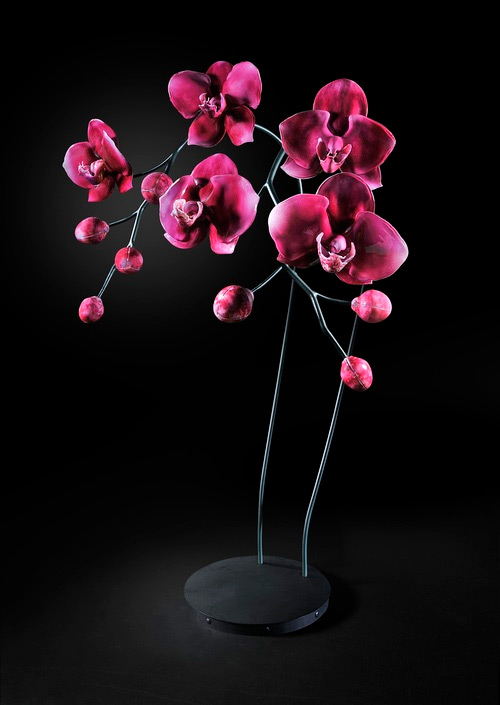 magenta orchids glass art Jason Gamrath featured