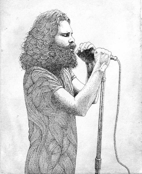 jim morrison pointilism Pablo Jurado Ruiz