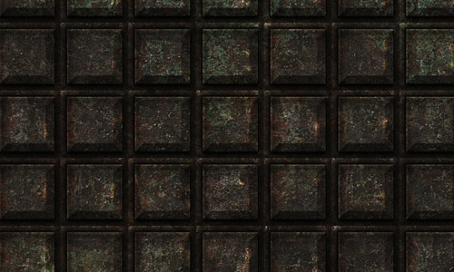 Square pattern seamless rust metal texture