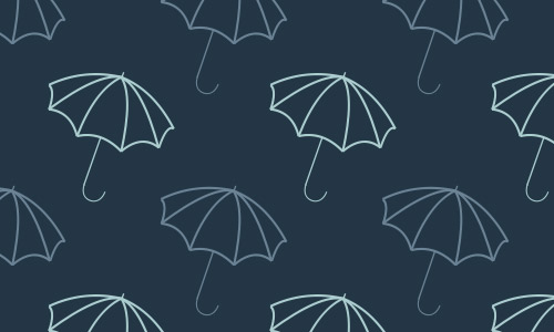 Blue umbrellas pattern