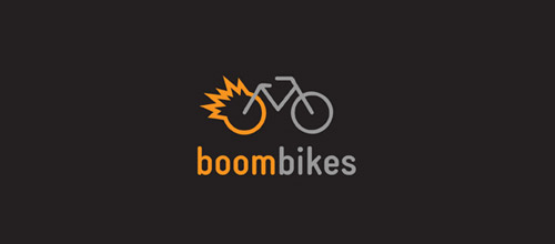 boom bike logo design