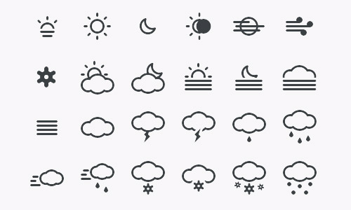 web weather icons