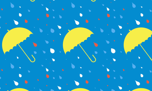 Raining umbrella pattern